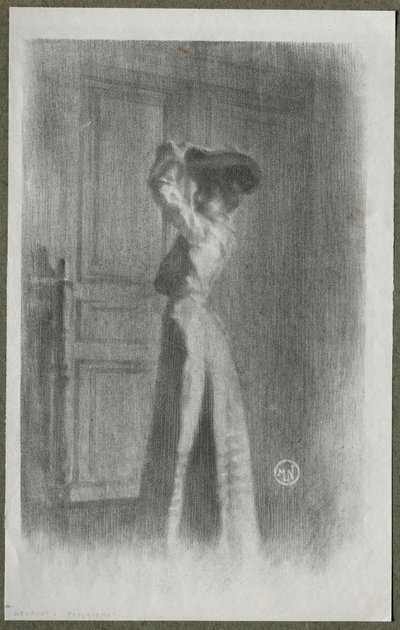 ファッショナブルな女性、c。 1900。 作： Maurice Louis Henri Neumont