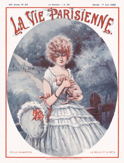 パリジャン ライフ マガジンの表紙、1922 年 作： Maurice Millière