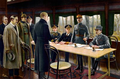休戦協定の調印 作： Maurice Pillard Verneuil