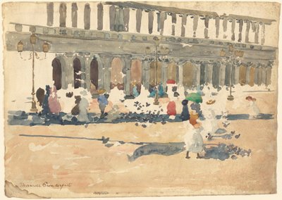 ベニスのカフェ・フロリアン 作： Maurice Brazil Prendergast