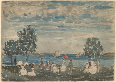 浜辺の人物 作： Maurice Brazil Prendergast