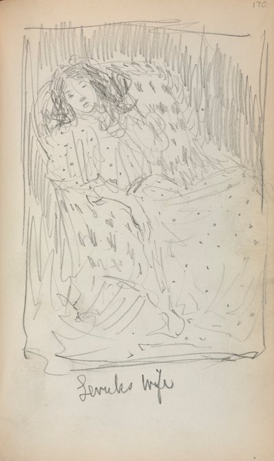 イタリアのスケッチブックレフクの妻 (170ページ) 作： Maurice Prendergast