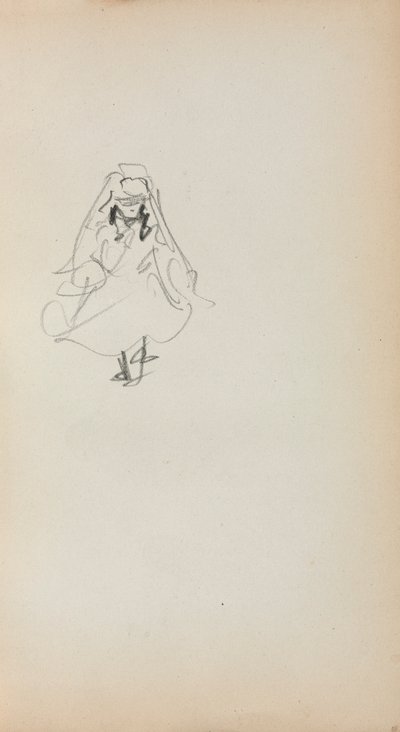 イタリアのスケッチブック立っている少女 (257 ページ) 作： Maurice Prendergast