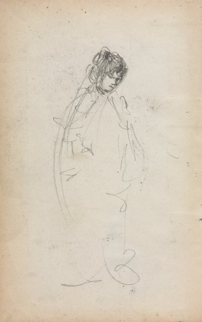 イタリアのスケッチブック  立つ女 (1ページ目) 作： Maurice Prendergast