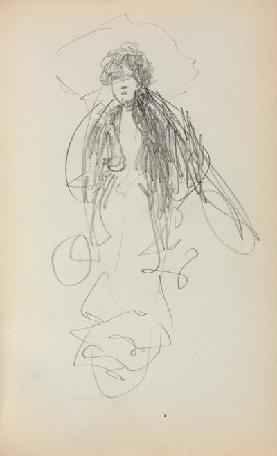 イタリアのスケッチブック立つ女 (219 ページ) 作： Maurice Prendergast