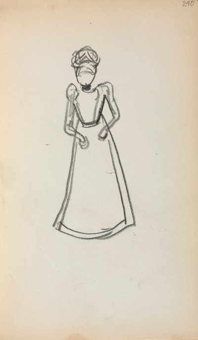 イタリアのスケッチブック立つ女 (240ページ) 作： Maurice Prendergast