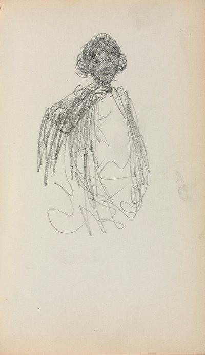 イタリアのスケッチブック女性、腰までの長さ（217ページ） 作： Maurice Prendergast
