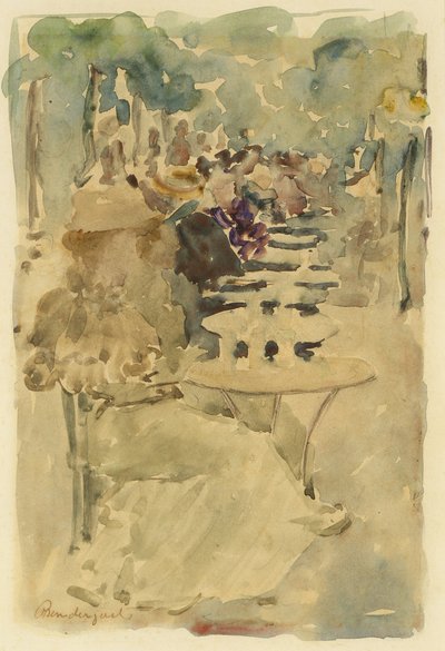 アウトドア・カフェ 作： Maurice Prendergast