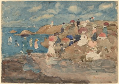 リビア ビーチ 作： Maurice Brazil Prendergast