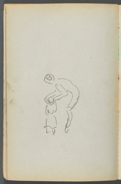 スケッチブック-グラニット・ショア・ホテル、ロックポート、050ページ：母と子 作： Maurice Prendergast