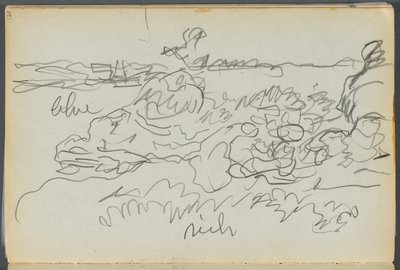 スケッチブック：ロックポート、グラニット・ショア・ホテル、121ページ：ショア 作： Maurice Prendergast