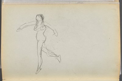スケッチブック-ロックポート、グラニット・ショア・ホテル、170ページ：女性ヌード 作： Maurice Prendergast
