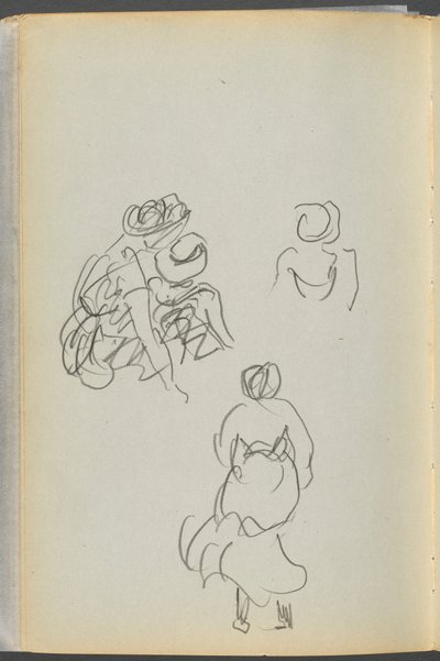 スケッチブック-ロックポート、グラニット・ショア・ホテル、172ページ：数字 作： Maurice Prendergast