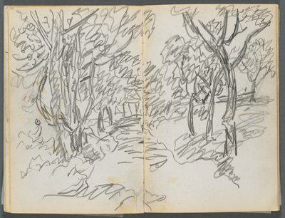 スケッチブック『デルス』127号、064  65ページ：風景 作： Maurice Prendergast