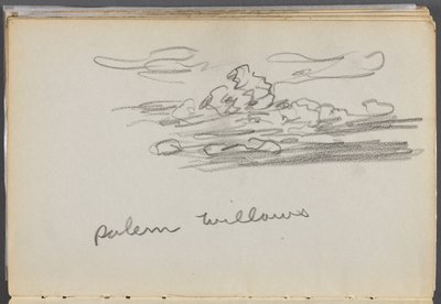 スケッチブック『The Dells』127号、184ページ："Salem Willows" 作： Maurice Prendergast