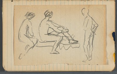 スケッチブック、p.145とp.146の間のルーズシート。145  146 作： Maurice Prendergast