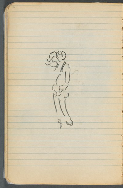 スケッチブック、071ページ：フィギュア 作： Maurice Prendergast