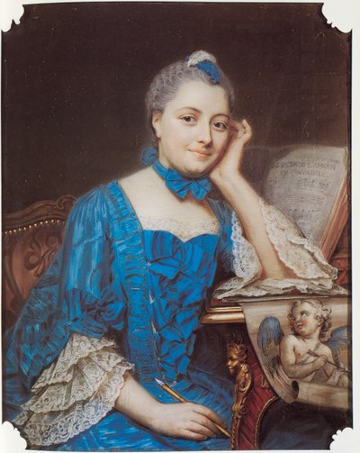 マリーフェルの肖像、1753年頃 作： Maurice Quentin de La Tour
