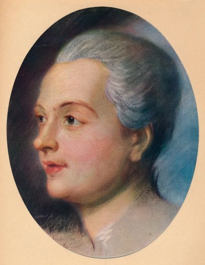 女性の肖像、c1751 作： Maurice Quentin de La Tour