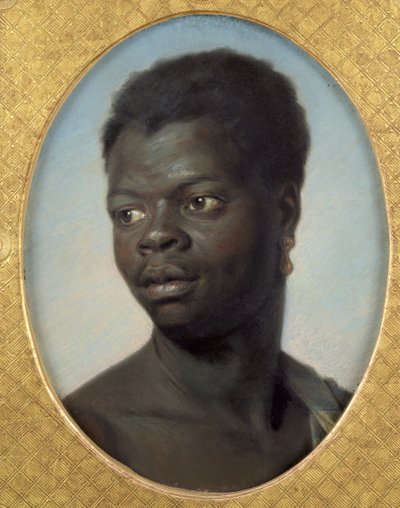 若い黒人の肖像、1751年頃（紙にパステル） 作： Maurice Quentin de La Tour