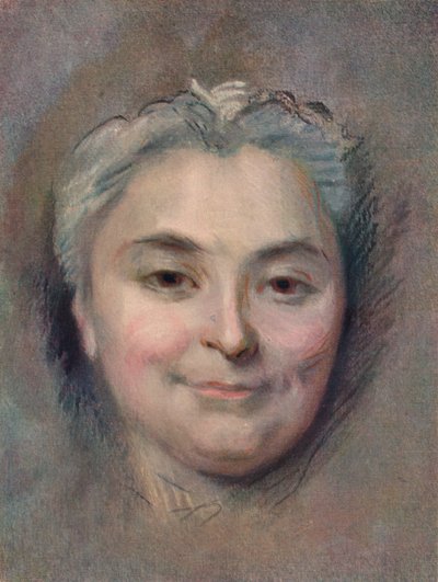 マリーキャサリンデュフロケレアルの肖像画の準備、1756 作： Maurice Quentin de La Tour