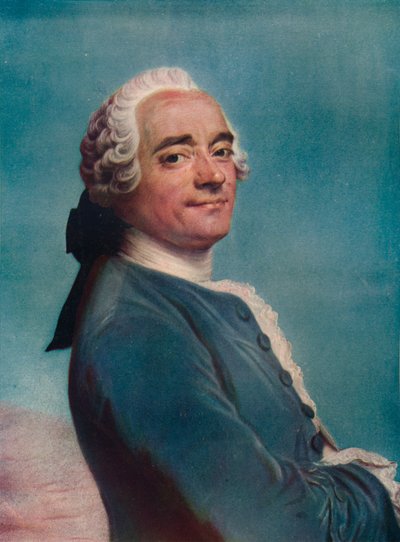 レースジャボ、c1750の自画像 作： Maurice Quentin de La Tour