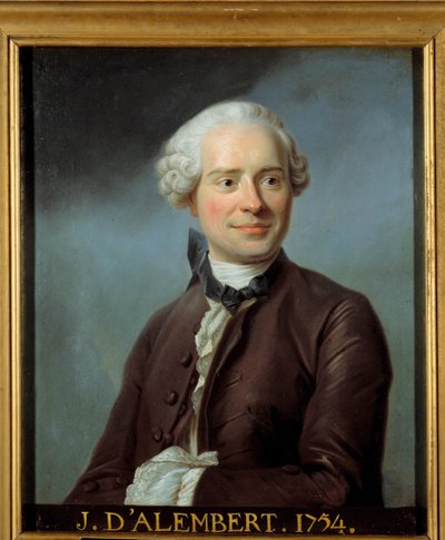 フランスの哲学者、作家、数学者であるジャン・ル・ロンド・ダランベール（1717-1783）の肖像。Maurice Quentin Delatour ditit Quentin De La Tour or Quentin De Latour (1704-1788)の後に描かれた無名の作品。ヴェルサイユ宮殿美術館- ジャン・ル・ロンの肖像 作： Maurice Quentin de la (after) Tour