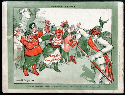 モーリス・ラディゲ（1866-1941）のドイツでのモードのイラスト（1915年頃） - Last Effort - War of 14 - 18, ドイツ・プロイセン, ファッション, トリプリス - ウィリアム2世 作： Maurice Radiguet