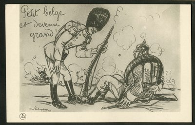 ポストカード、モノクロの風刺的なもの 作： Maurice Radiguet