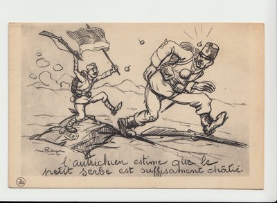 ポストカード、モノクロの風刺的なもの 作： Maurice Radiguet