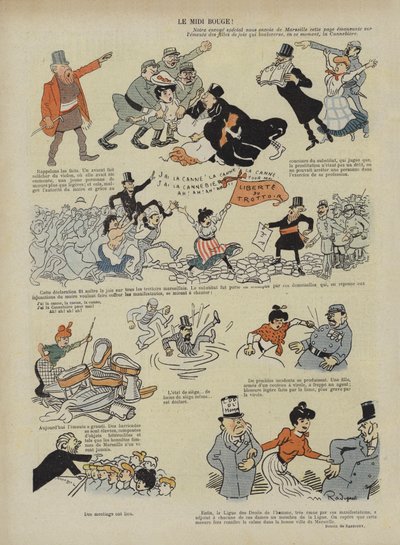 赤いミディ。ル・リールのイラスト 作： Maurice Radiguet
