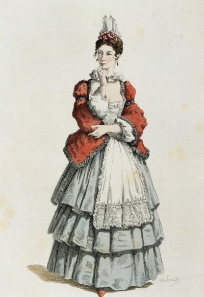 モーリス・サンド（1823-1889）による「1683年のコロンビーン 作： Maurice Sand