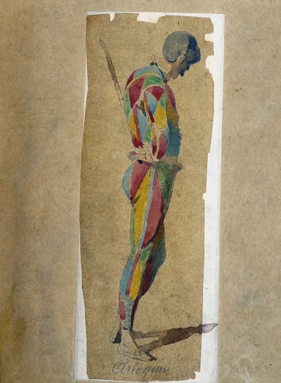 ハーレクイン（イタリア喜劇「仮面と花束」より）文・絵：モーリス・サンド、彫刻：A・マンソー、序文：ジョルジュ・サンド 作： Maurice Sand