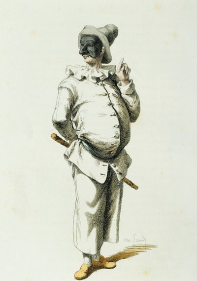 モーリス・サンド(1823-1889)の「プルチネルラ」(1700年) 作： Maurice Sand