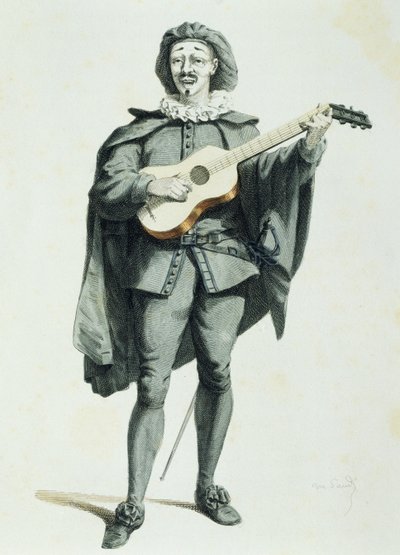 モーリス・サンド（1823-1889）の「スカラムーシュ」。 作： Maurice Sand