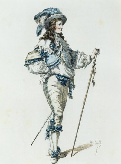 モーリス・サンド（1823-1889）の「若い恋人」。 作： Maurice Sand