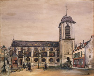 教会（油彩・キャンバス） 作： Maurice Utrillo