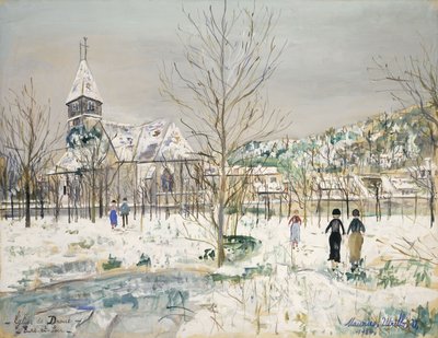 ドロウ教会、ウール＝エ＝ロワール県 作： Maurice Utrillo
