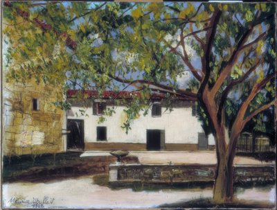 リマスの農家の庭 作： Maurice Utrillo