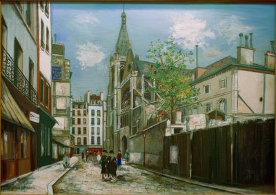 パリのサン・セヴェラン教会 作： Maurice Utrillo