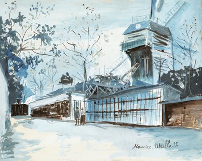 ラ・ムーラン・ド・ラ・ガレット、パリ 作： Maurice Utrillo