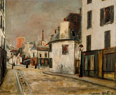 パリのモンマルトル地区にあるモン・セニス通り 作： Maurice Utrillo