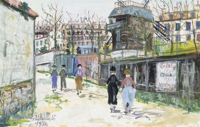 ル・ムーラン・ド・ラ・ガレット、モンマルトル 作： Maurice Utrillo
