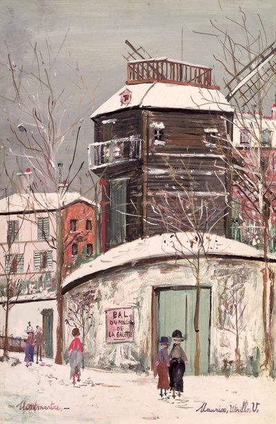 ムーラン・ド・ラ・ガレット、1933年頃（油彩、キャンバス） 作： Maurice Utrillo