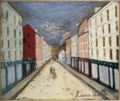 パリ通り 作： Maurice Utrillo