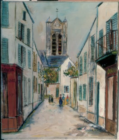 パリ通り 作： Maurice Utrillo