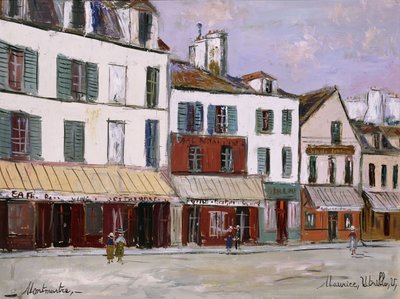 レストラン・ド・ラ・メール・カトリーヌ、モンマルトル 作： Maurice Utrillo