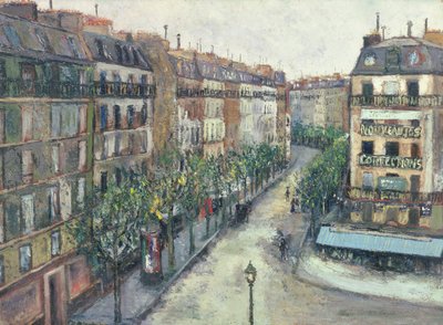 モンマルトルのカスティン通り 作： Maurice Utrillo