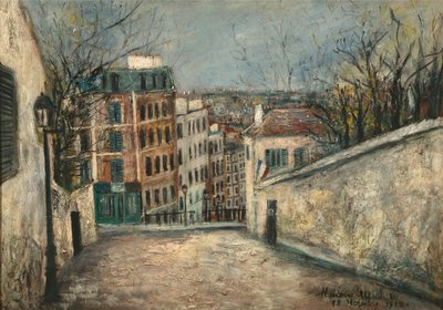 モン・セニス通り（モン・セニス）モンマルトルにて 作： Maurice Utrillo