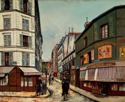 セベストル通り、モンマルトル 作： Maurice Utrillo
